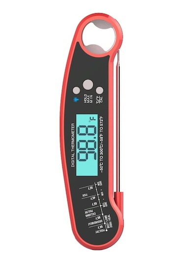 Trendooze Hızlı Okumalı Katlanabilir Problu Termometre - Bbq Ve Fırın İçin