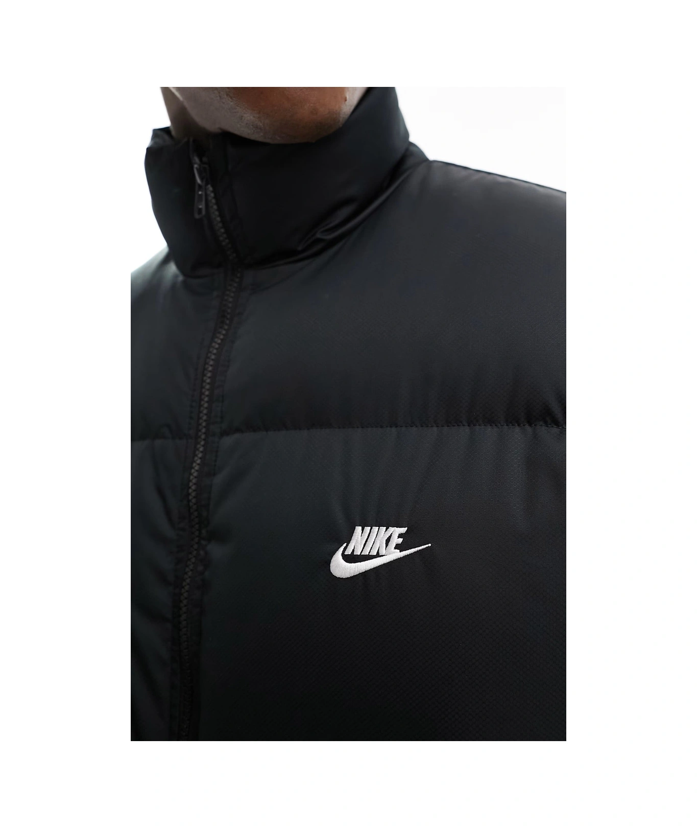 Nike Clup Puffer Synthetic Fill Full Zip Loose Fit Men's Jacket Erkek Bol Kesim Suitici Mont Siyah Siyah