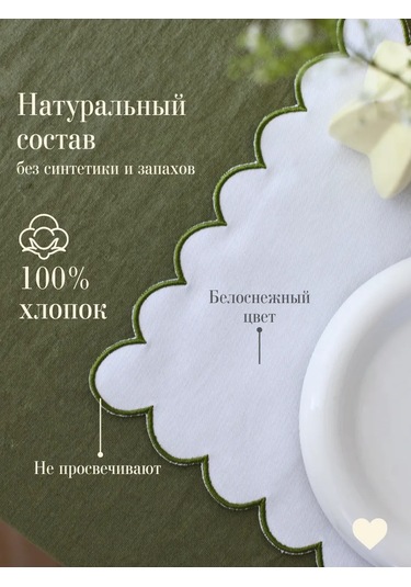 Home Lovers Masa İçin Kumaş Servis Peçetesi 1 Adet 445211115 Beyaz