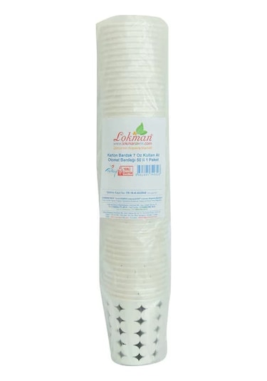 Karton Bardak 7 Oz Kullan At Çay Kahve Sıcak Kağıt Otomat Bardağı 50 Li 1 Paket