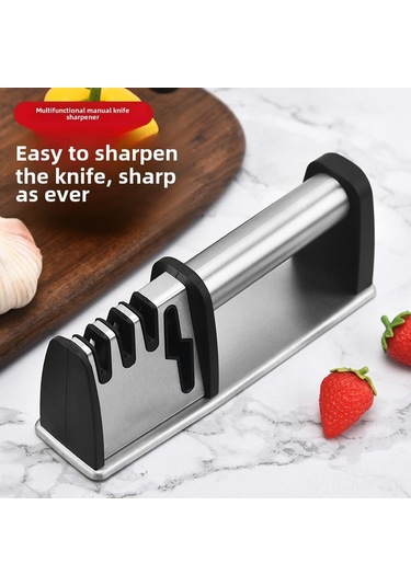 Mufunye Mutfak Bıçaklarını Hızlı Keskinleştirin: Çelik Saplı Tungsten Ve Elmaslı 4'lü Ev Kullanıma Uygun El İşli Taşlama Aleti Kutu İçerisinde Diğer