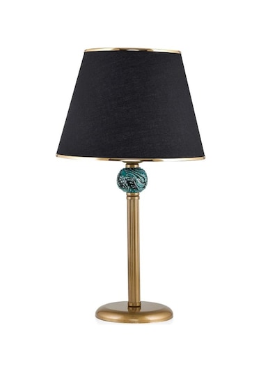 DEDE LİNEA ABAJUR ESKİTME YEŞİL ÇİNİLİ Eskitme