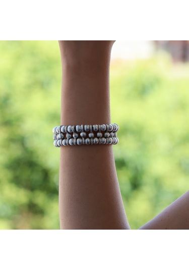 Primerocollection Gümüş Kaplama Bileklik N11.67953 Gri