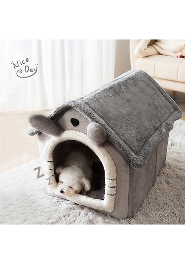 Sunskyy Sunskyy Ev Tipi Evrensel Çıkarılabilir Ve Yıkanabilir Pet Köpek Kedi Yatağı Pet Malzemeleri, Boyut: S Pembe Yıldızlı Gökyüzü + Battaniye Diğer