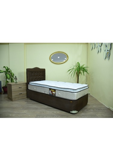 Bengimobilya Baza Başlık Ful Ortopedik Pamuk Pedli Yatak Tay Tüy Silinir Model (303443720)