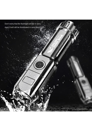 Sones Sılıng Shark 622a Teleskopik Odaklamalı Üç Vitesli Parlak Led El Feneri Gri