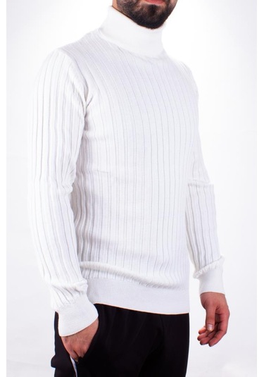 Twister 3625 Ekru Balıkçı Yaka Erkek Kazak Ekru