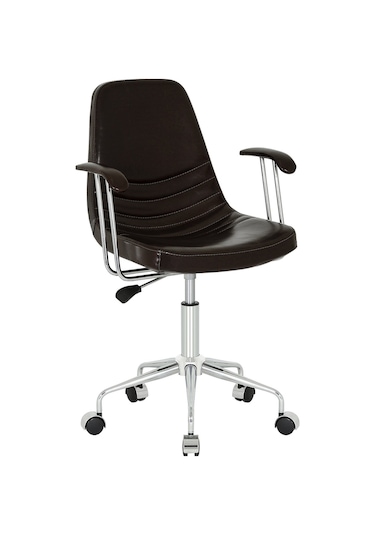 ROSE TEKERLEKLİ KOLLU BAR SANDALYESİ Kahverengi