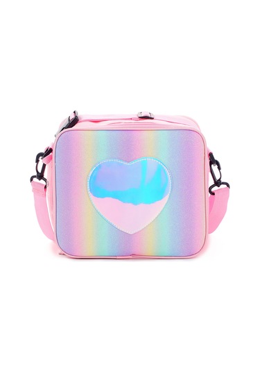 Moveevo Pembe Renkli Isı Saklama Sandviç Çantası - Güneş Işığı Desenli, Hafif, Tek Askılı Piknik & Öğle Yemeği Çantası Çok Renkli