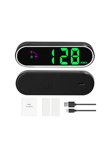 Araç Baş Üstü Ekran Gps Dijital Hız Göstergesi Renkli Led Ekran Saat Ve Pusula Fonksiyonu Aşırı Hız Alarmı İçin Araç Kamyon Suv Karavan