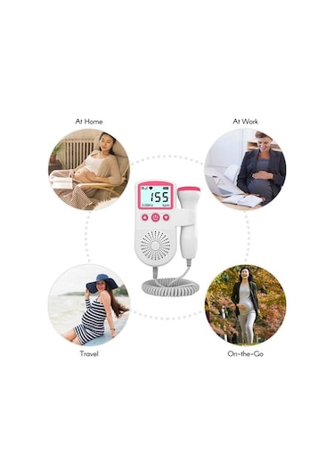 Yunjiwu Gebelik Fetal Doppler Bebek Kalp Atış Monitörü 50-230bpm 3mhz Mavi