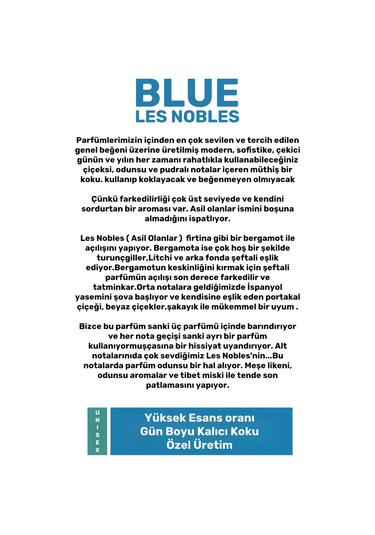 Green Path Blue Les Nobles Unisex Parfüm EDC 50 ML