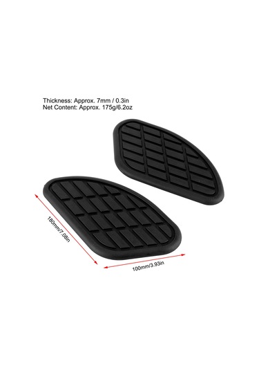 Reedark Motosiklet Universal Klasik Tank Koruma Paspası Çift Set Gri - Kauçuk Malzeme, Çizikten Koruma, Knee Fit Tasarım