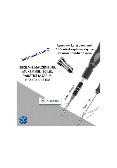 Kingsdun 48 Parçali Tasinabilir Mini Tornavida Seti Ks-840059