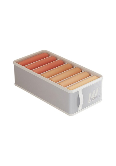 Cbtx Küçük 7 Bölmeli Katlanabilir Elbise Düzenleyici Pe+pp Gardırop Pantolon Saklama Kutusu Gri