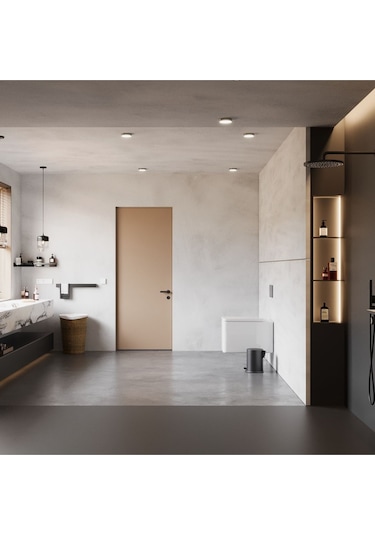 Zift Unique Paslanmaz Çelik Mat Siyah Çöp Kovası, Pedallı Ve Amortisörlü Modern Çöp Kovası 5lt Siyah