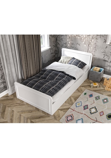 Snow Tek Kişilik Country Tarzı MDF Karyola - 100cm x 200cm