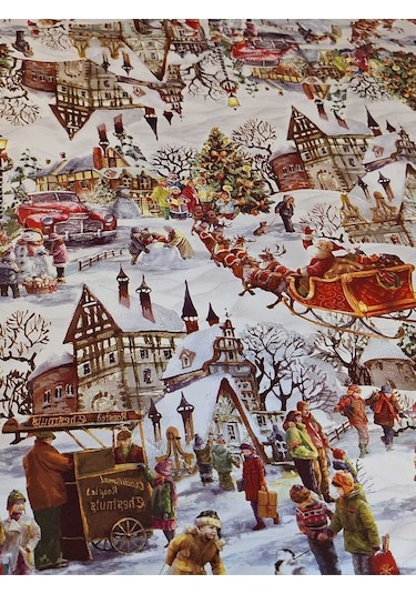 Yeni Yıl Desenli Elyaflı Pvc Masa Örtüsü Silinebilir Ve Su Geçirmez Muşamba Dkrm24b Beyaz