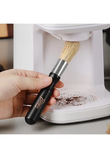 Globalbloom Siyah Ahşap Saplı Kahve Tozu Temizleme Fırçası Yoğun Kıllı Pratik Espresso Öğütücü Temizleyici