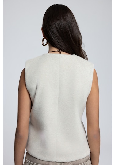 Mai Collection Mai Studios Co. Pace Bej Kısa Yelek Bej