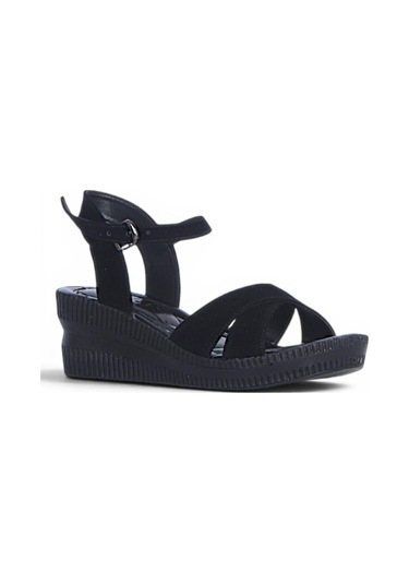 Ayakcenter Byn Ayışığı By34 Süet Siyah Kadın 7 Cm Topuklu Sandalet