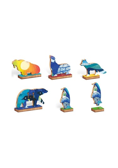 Ludattica Polar Animals Woody Puzzle