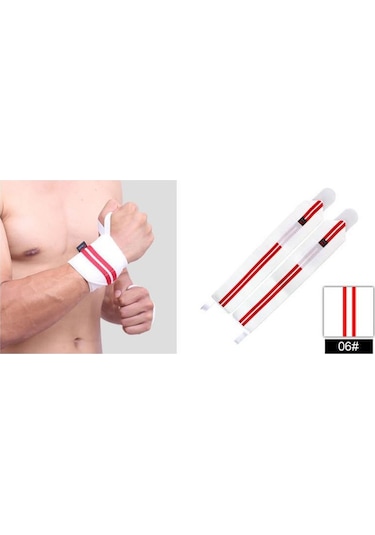 Bır Boyut-1 Parça Ayarlanabilir Ağırlık Kaldırma Kayışı Fitness Salonu Spor Bilek Wrap Bandaj El Desteği Bileklik 6 Renkler-5 Çok Renkli