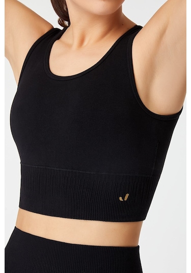 Jerf Luz Sıkılaştırıcı & Kaplı Spor Sütyeni Siyah