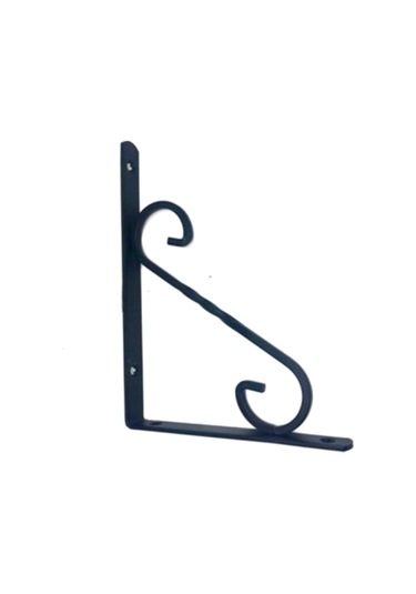 Dekoratif Raf Ayağı Seti  (Siyah Renkli - 2 Adet Raf Ayağı + Dubel + Vida)