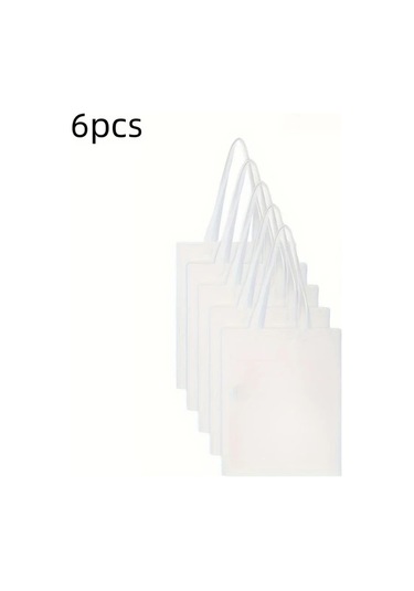 Willowhaven 6'lı Paket Sublimasyon Çanta, 12.2x14.2 İnç, Beyaz Dıy Alışveriş Çantaları