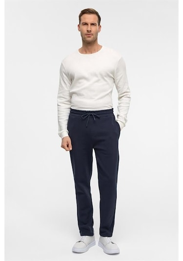 Süvari Lacivert Regular Düz Jogger Pantolon Lacivert