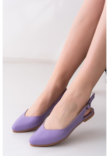 Kadın Misty Lila Arkası Acık Sivri Burun Günlük Babet Lila