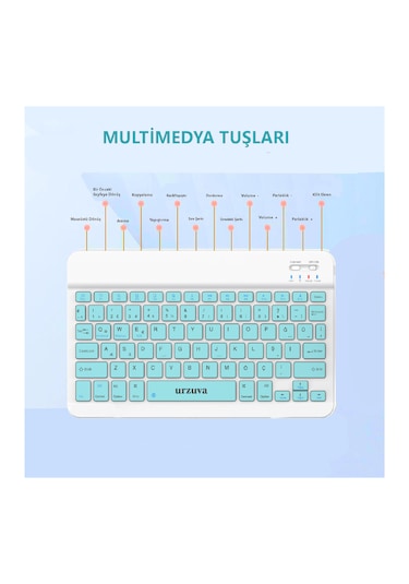 Urzuva Mk-23 Kablosuz Klavye Mouse Bluetoothlu Slim