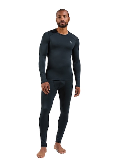 Odlo Odlo Fundamentals Active Warm Bl Top Crew Neck L/s Erkek Siyah İçlik Üst 6000 Siyah