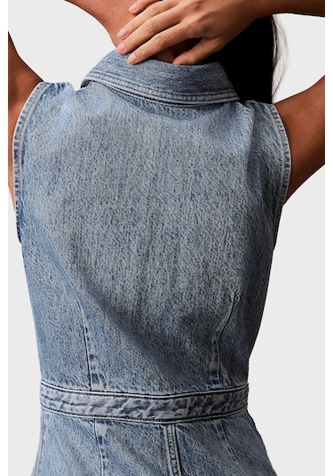 Calvin Klein Bayan Elbise Lv047b074g Rjk Açık Mavi Açık Mavi