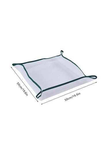 Beyaz-50 Cm Bitki Saksı Değiştirme Kare Mat Su Geçirmez Kalınlaşmak Kapalı Fide Kirli Yakalayıcı Bonsai Etli Saksı Tente