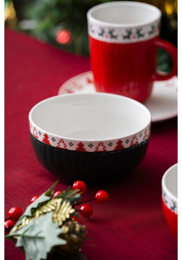 Acar Home Santa 2 Kişilik 6 Parça Kupa - Kase Seti