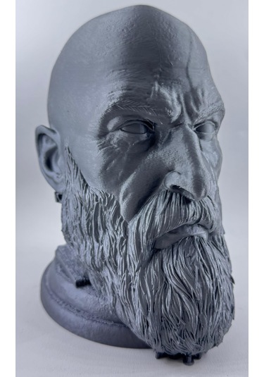 Kratos Figürü Kulaklık Standı - 22cm Yüksekliğinde Dekoratif Obje