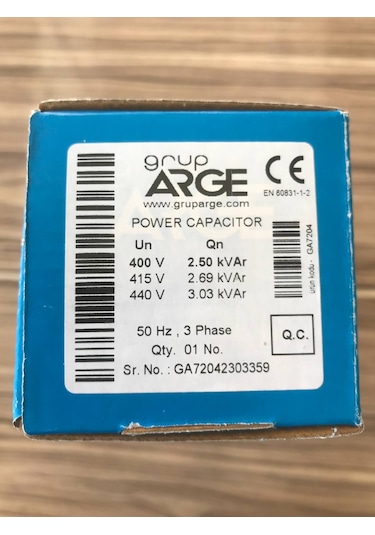 Gruparge 2.5/3.03 Kvar 400v/440v Kondansatör