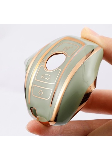 Gri Yumuşak Tpu Araba Uzaktan Anahtar Kılıfı Kabuk Fob Koruyucu Aks. Bmw Uyumlu 1 3 5 7 Serisi X1 X3 X4 X5 F10 Anahtarlık 56829906