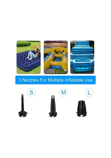 Xuweiwei Siyah Taşınabilir Çift Amaçlı Şarj Edilebilir Kablosuz Hava Pompası Şişme Yatak Havuz Simitleri İçin