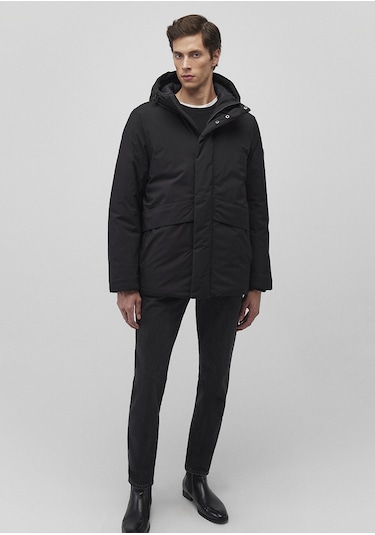 Mavi - Kapüşonlu Siyah Parka 0110443-900 Siyah