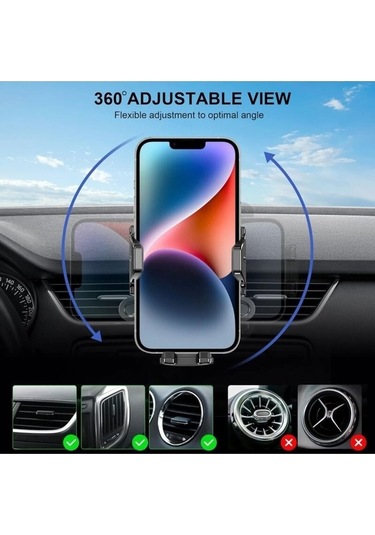 Yingfu Araba Telefon Tutucu Havalandırma Menfezi Montaj Cep Telefonu Tutucu Oto Diğer