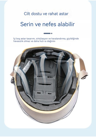 Eternal Luck 3C Sertifikalı Motosiklet Açık Kask Siyah