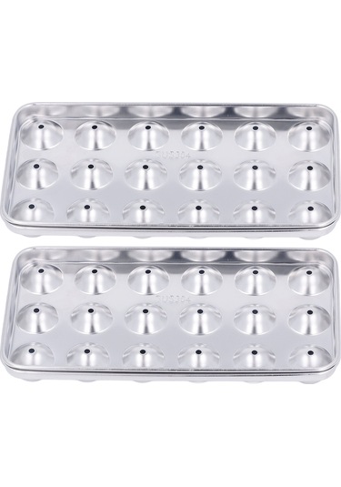 Geeroyoo 304 Çelik Buzluk Kalıbı - 18 Adet Buz Topu/jelit Oluşturucu, Kapaklı Ev Ve Bar Kullanıma Uygun, Temizliği Kolay, Dayanıklı Tasarım Diğer