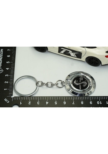 Dk Mustang Shelby Gt500 Snake Logo Krom Metal Anahtarlık