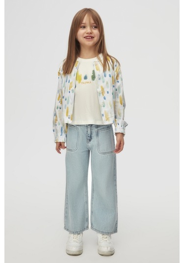 Nk Kids 38543 Kız Çocuk Ekru-mavi Sharp Ceket Ekru - Mavi