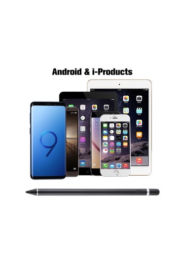 İpod Touch / iPad Mini Ve Air Ve Pro / İphone Uyumlu Siyah İçin Aktif Kapasitif Kalem