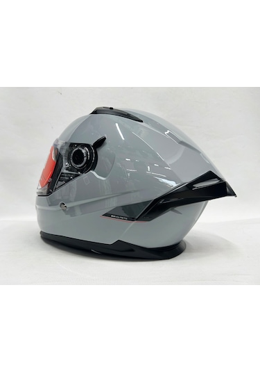 Şefaf Vizörlü + Mt Braker Sv Kapalı Kask Parlak Nardo Gri