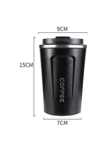 Ulzyvf 380ml Paslanmaz Çelik Termal Kahve Termosu - Sızdırmaz, Taşınabilir Seyahat Bardağı Mavi, Kahvaltılık İçin Uygun Mavi